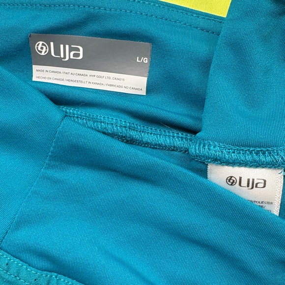 LIJA Teal Women's Tennis Pickleball Golf Skirt Skort Sz L green blue - Picture 5 of 5
